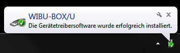 WIBU erfolgreich installiert